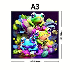 Colorful Frog Family Wooden Puzzle Magic Toy for Adults and Kids