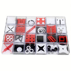 Kids Handheld Balance Ball Travel Toy 24pcs Maze Small Boxes