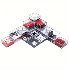 Kids Handheld Balance Ball Travel Toy 24pcs Maze Small Boxes