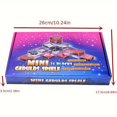 Kids Handheld Balance Ball Travel Toy 24pcs Maze Small Boxes