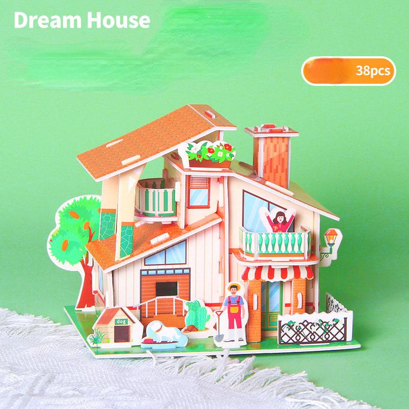 House Stereo DIY Puzzle Paper for Children