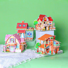 House Stereo DIY Puzzle Paper for Children