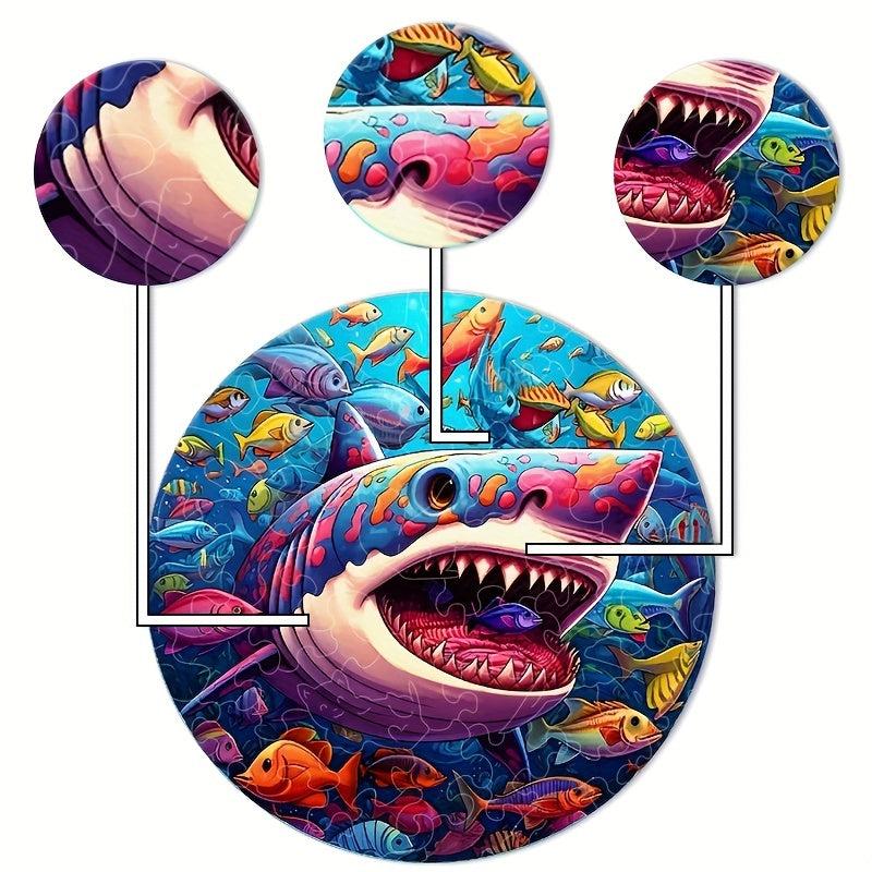Shark Ocean Amusement Park Advanced Wooden Puzzle