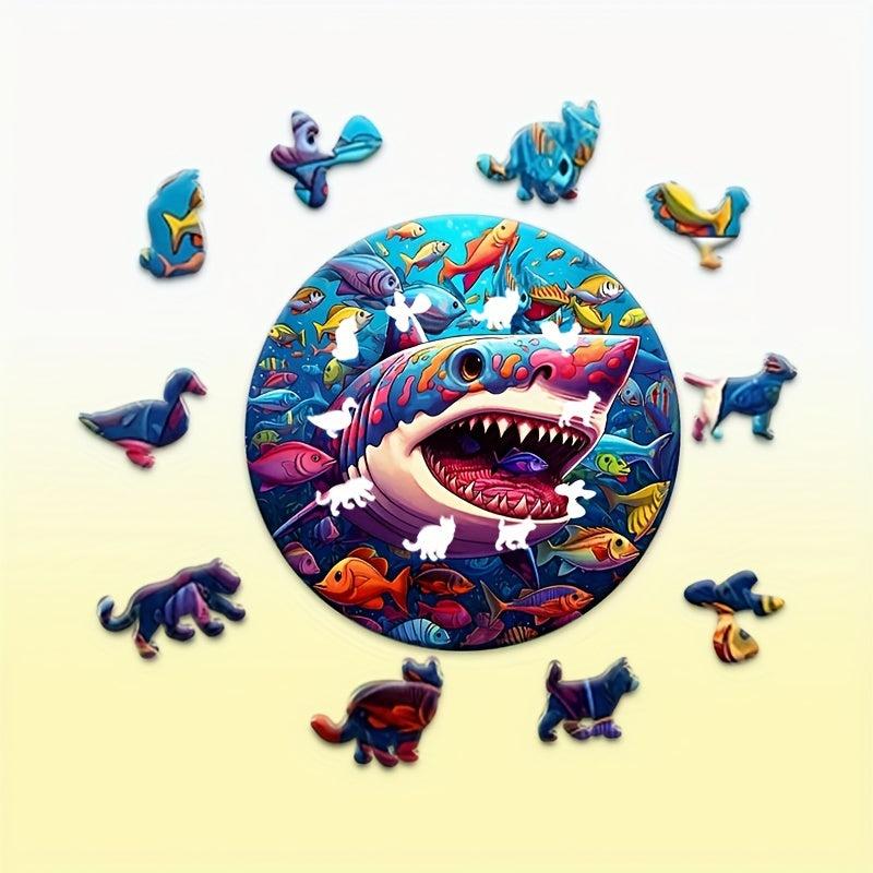 Shark Ocean Amusement Park Advanced Wooden Puzzle