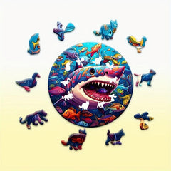 Shark Ocean Amusement Park Advanced Wooden Puzzle