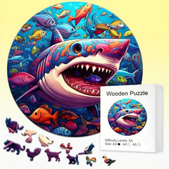 Shark Ocean Amusement Park Advanced Wooden Puzzle