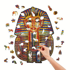 Egyptian Irregular Wooden Puzzle With Box