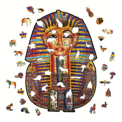 Egyptian Irregular Wooden Puzzle With Box