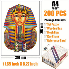 Egyptian Irregular Wooden Puzzle With Box