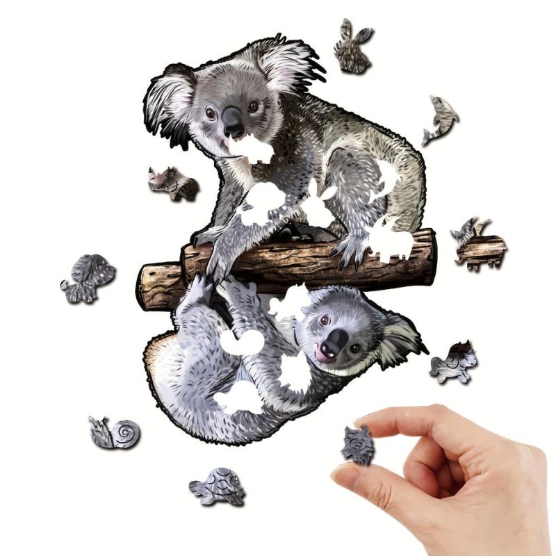 Wooden Koala Puzzle Model Assembly Game Wall Pendant