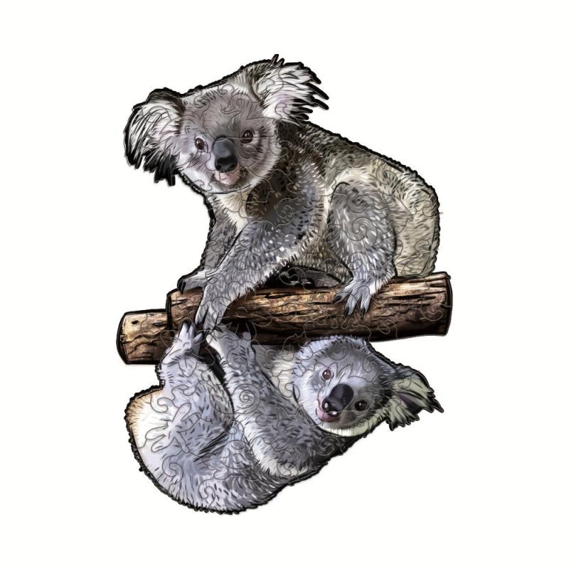 Wooden Koala Puzzle Model Assembly Game Wall Pendant