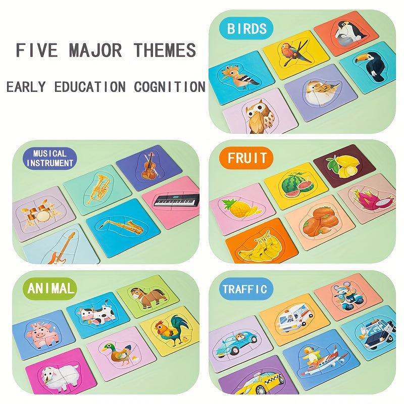 Kids Puzzle Board 5 Themes Baby Early Education Toys