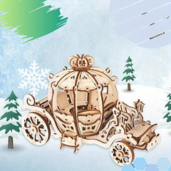 Pumpkin Car Christmas 3D Wooden DIY Puzzle Toy
