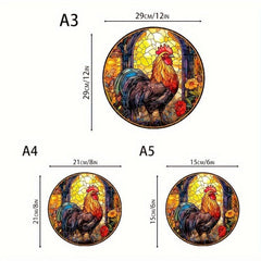 Rooster Wooden Jigsaw Puzzle Difficult Magic Puzzle