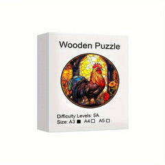 Rooster Wooden Jigsaw Puzzle Difficult Magic Puzzle