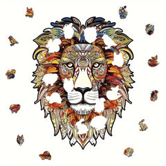 Wooden Puzzle Lion Irregular Shape Christmas Gift Adult Stress Reduction