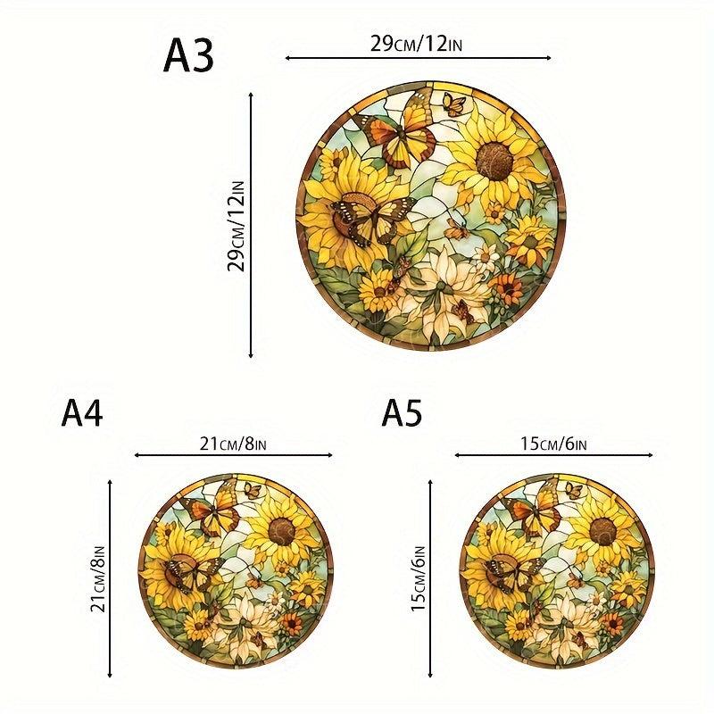 Butterfly Sunflower Wooden Puzzle High Difficulty Toy