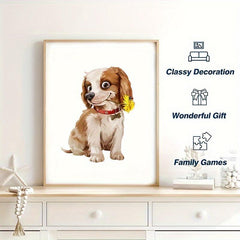 Wooden Dog Animal Puzzles Adult Game Difficult Toy Decorative Painting
