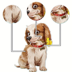 Wooden Dog Animal Puzzles Adult Game Difficult Toy Decorative Painting