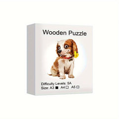 Wooden Dog Animal Puzzles Adult Game Difficult Toy Decorative Painting