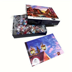 1000-Piece Street Corner Morning Jigsaw Puzzle