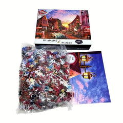 1000-Piece Street Corner Morning Jigsaw Puzzle