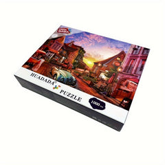 1000-Piece Street Corner Morning Jigsaw Puzzle