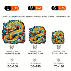 Dragon Wooden Jigsaw Puzzle Difficult Shape Toy