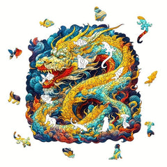 Dragon Wooden Jigsaw Puzzle Difficult Shape Toy