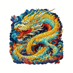 Dragon Wooden Jigsaw Puzzle Difficult Shape Toy