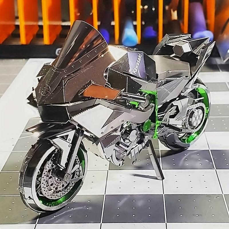 3D Assembled Motorcycle Toy DIY Metal Puzzle Model Gift