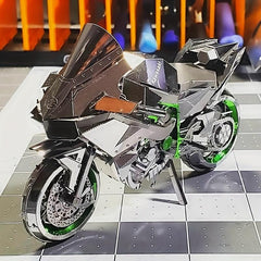 3D Assembled Motorcycle Toy DIY Metal Puzzle Model Gift