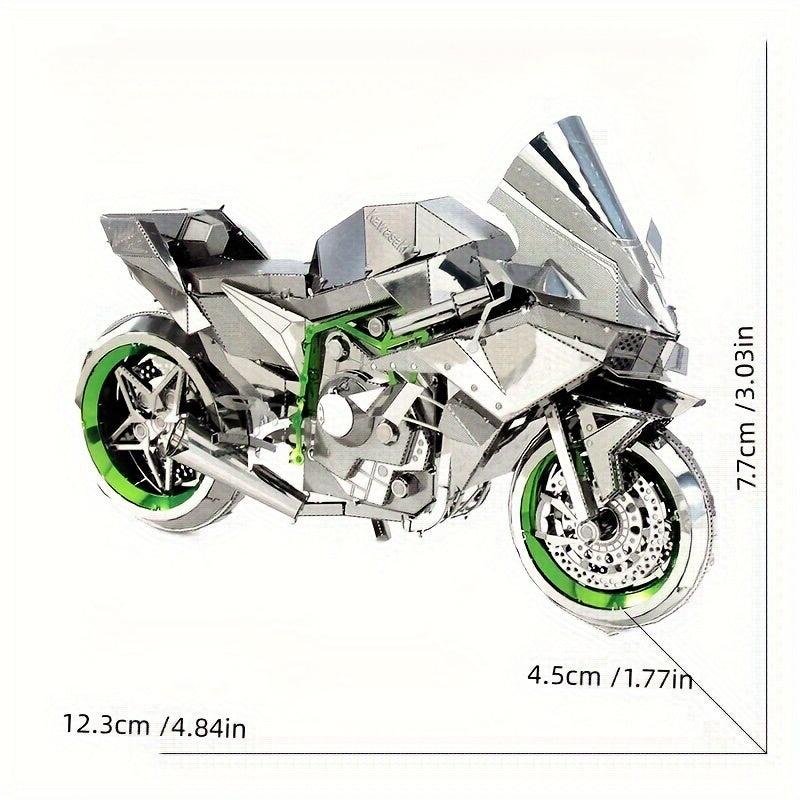 3D Assembled Motorcycle Toy DIY Metal Puzzle Model Gift