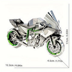 3D Assembled Motorcycle Toy DIY Metal Puzzle Model Gift