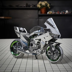 3D Assembled Motorcycle Toy DIY Metal Puzzle Model Gift