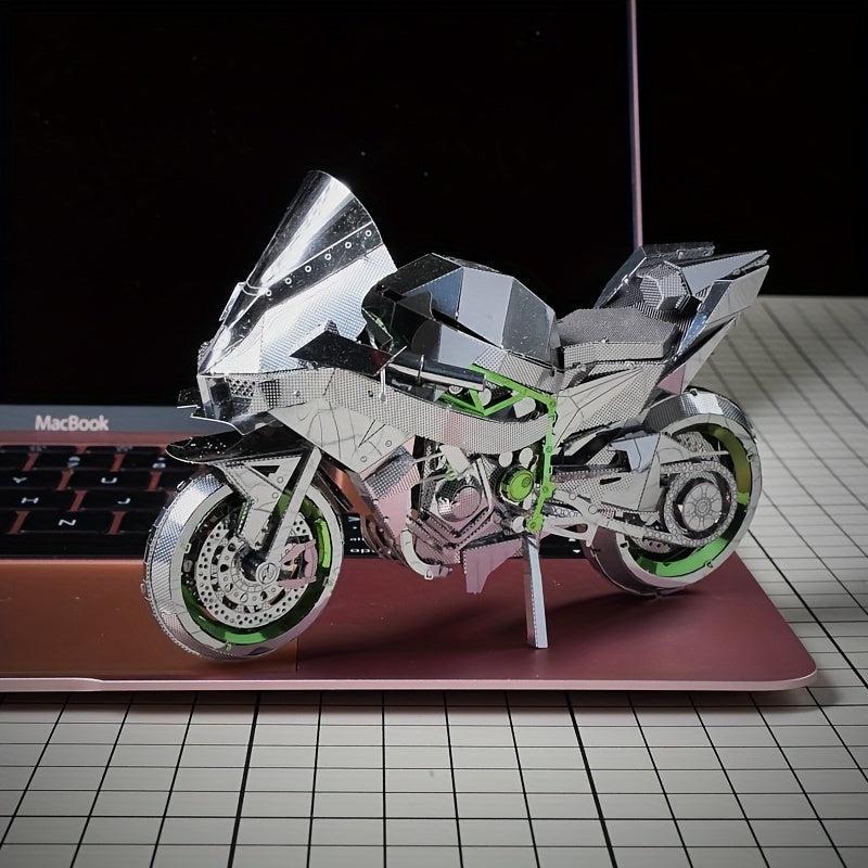 3D Assembled Motorcycle Toy DIY Metal Puzzle Model Gift