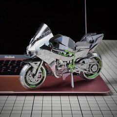 3D Assembled Motorcycle Toy DIY Metal Puzzle Model Gift