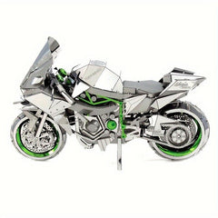 3D Assembled Motorcycle Toy DIY Metal Puzzle Model Gift