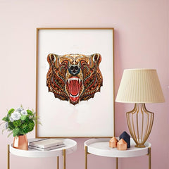 Wooden Irregular Puzzle Brown Bear Creative Gift