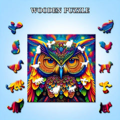 Owl Wooden Puzzle Animal Party Game Christmas Gift