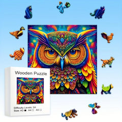 Owl Wooden Puzzle Animal Party Game Christmas Gift