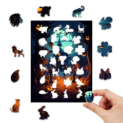 Christmas Witch Castle Special Shaped Animal Puzzle For Adults