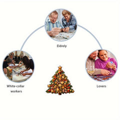 Wooden Puzzle Christmas Tree Gift Irregular Shape Puzzle
