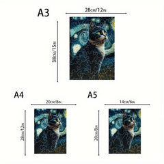Cat Wooden Puzzle Star Animal Educational Toy