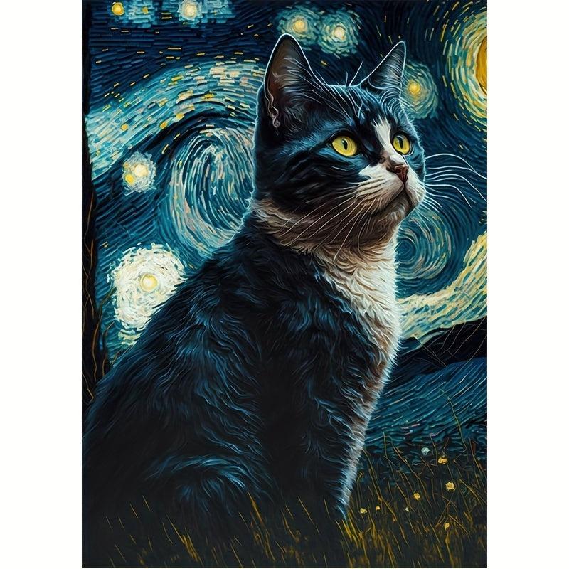 Cat Wooden Puzzle Star Animal Educational Toy