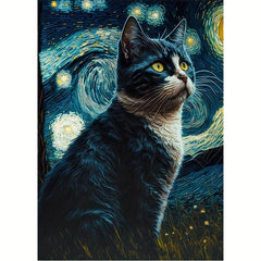 Cat Wooden Puzzle Star Animal Educational Toy