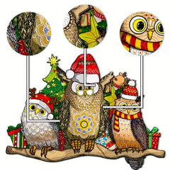 Christmas Owl Wooden Puzzle Irregular Animal Fragments