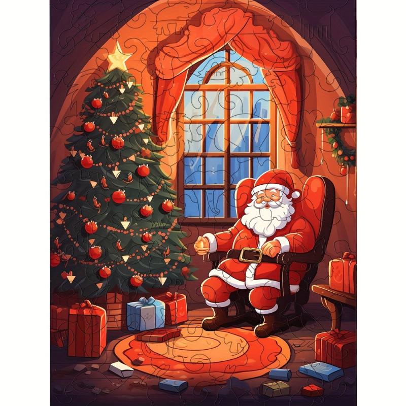 Christmas Santa Claus Puzzle Adult Animal Holiday Entertainment Difficult