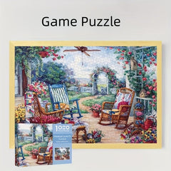 1000-Piece Landscape Painting Puzzle for Stress Relief and Creativity