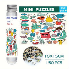 150pcs Monster Mini Test Tube Puzzle Painting Jigsaw Decompress Toys